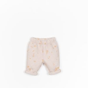 PANTALÓN ESTAMPADO ACOLCHADO CREMA