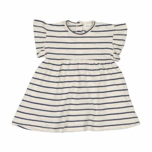 VESTIDO RAYAS GRIS Y BLANCO