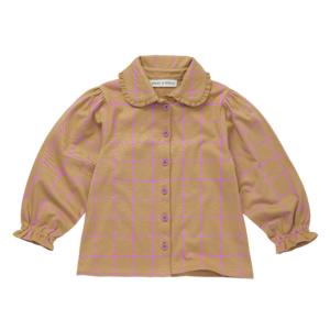 CAMISA CUADROS MOSTAZA