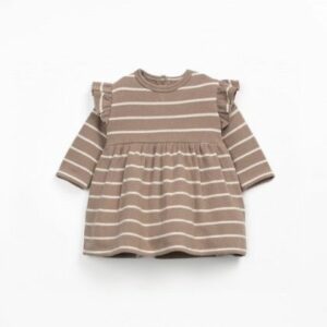 VESTIDO RAYAS VOLANTES