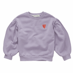 SUDADERA LILA CORAZONES