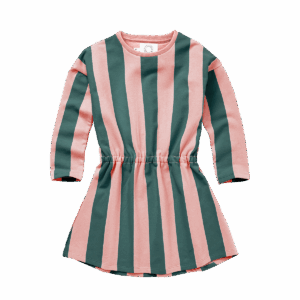 VESTIDO RAYAS ROSA Y VERDE