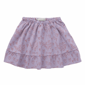 FALDA LILA CORAZONES