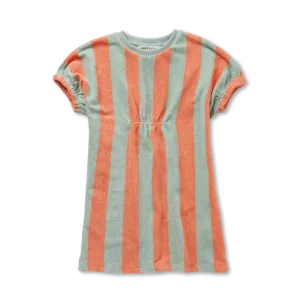 VESTIDO RAYAS NARANJA/VERDE