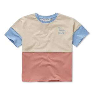 CAMISETA NARANJA/AZUL