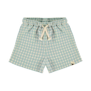 SHORTS CHECKS AQUA