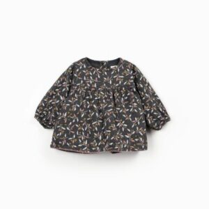 CAMISA FLORES NEGRO