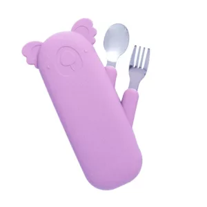 SET CUBIERTOS KOALA LILA